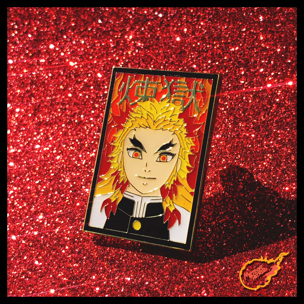 Demon slayer kyojuro rengoku enamel pin offers